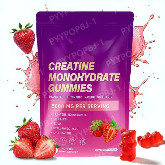60 Comprimés de Créatine Monohydrate avec Collagène, Biotine, Vitamine D3 et Acide Hyaluronique – Soutien Quotidien pour la Récupération Avant et Après l'Entraînement
