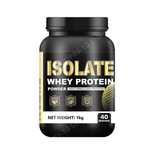 Isolat de protéines de lactosérum en poudre, faible en gras, complément pour la récupération musculaire et la nutrition sportive, 1 kg